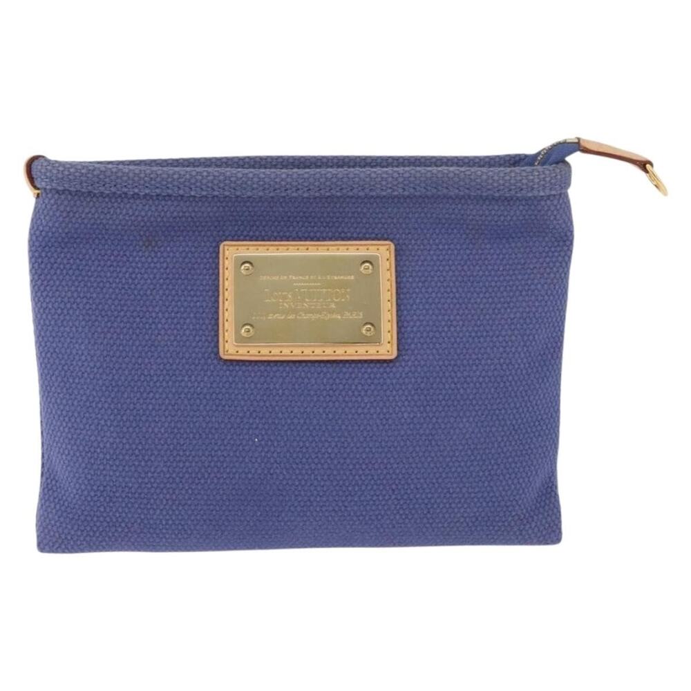 Louis Vuitton Antigua Pochette Platt PM Pouch Blue